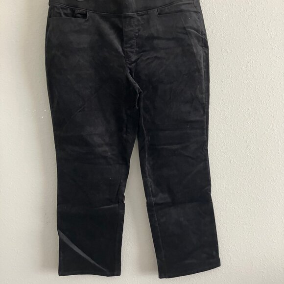 Denim & Co Petite Stretch Velvet Straight Leg Pull On Pant - Size PL A662788 - Picture 2 of 4